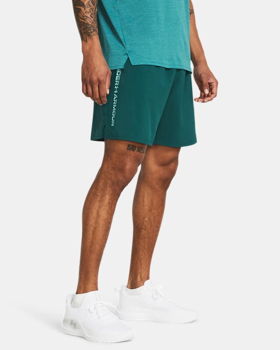 Men's UA Tech™ Woven Wordmark Shorts, Blue, pdpMainDesktop image number 0